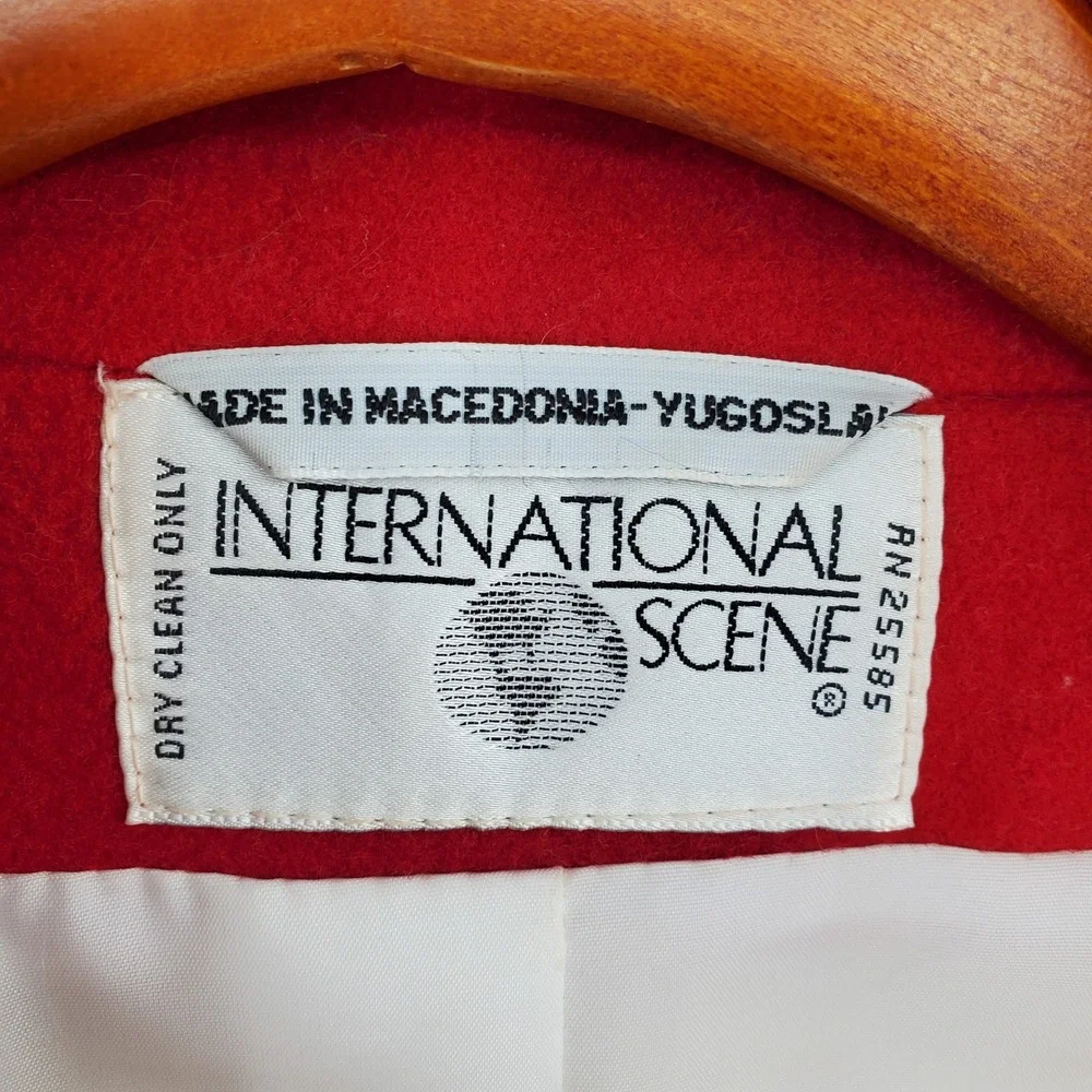 International Scene Vintage Mondrian Style Wool Jacket Colorblock Rainbow 12